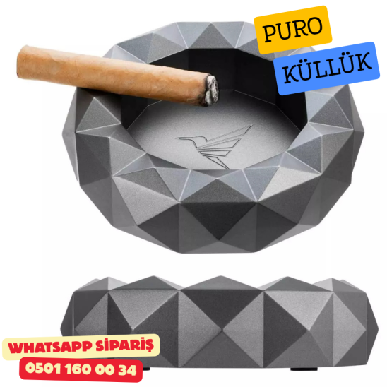 Colibri Quasar Gümüş Yuvarlak Puro Küllüğü