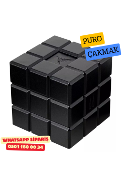 Colibri Heritage Cube Siyah Çift Alevli Masa Üstü Puro Çakmağı