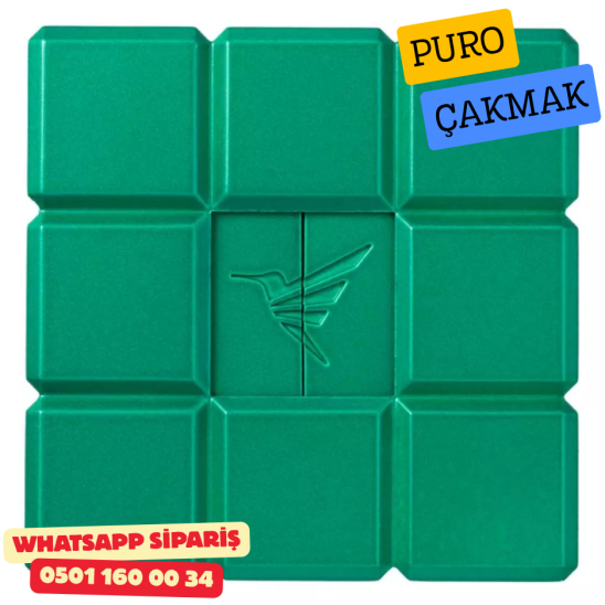 Colibri Heritage Cube Yeşil Çift Alevli Masa Üstü Puro Çakmağı