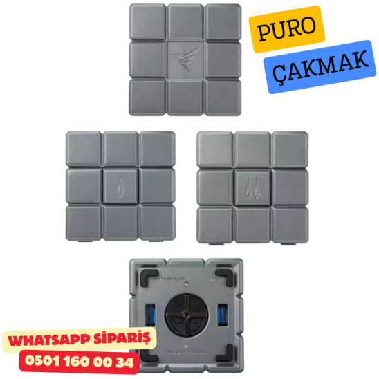 Colibri Heritage Cube Yeşil Çift Alevli Masa Üstü Puro Çakmağı