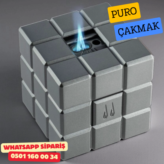 Colibri Heritage Cube Yeşil Çift Alevli Masa Üstü Puro Çakmağı