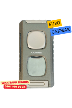Cohiba Gunmetal Çift Torch Full Fonksiyonlu Puro Çakmak