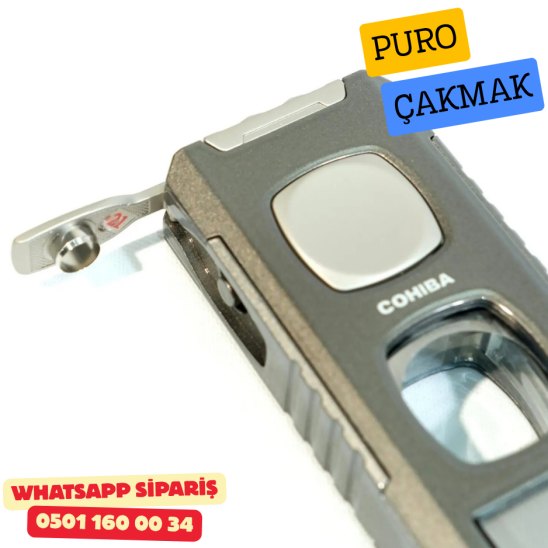Cohiba Gunmetal Çift Torch Full Fonksiyonlu Puro Çakmak Cohiba Gunmetal Çift Torch Full Fonksiyonlu Puro Çakmak