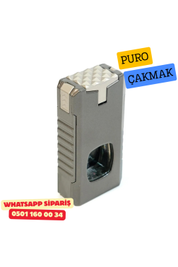 Cohiba Gunmetal Çift Torch Full Fonksiyonlu Puro Çakmak