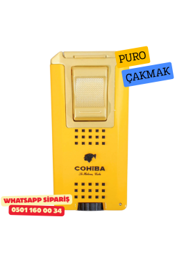 Cohiba Sarı Çift Torch Puro Çakmak