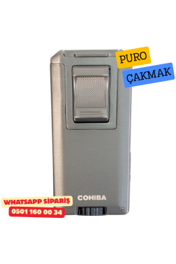 Cohiba Gunmetal Çift Torch Puro Çakmak