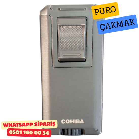 Cohiba Gunmetal Çift Torch Puro Çakmak Cohiba Gunmetal Çift Torch Puro Çakmak