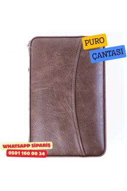 Deri Puro Taşıma Çantası – Kahverengi Seyahat Humidor