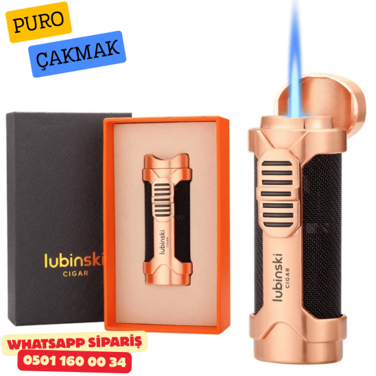 Lubinski 1li Torch Gold Metal Puro Çakmağı Lubinski 1li Torch Gold Metal Puro Çakmağı