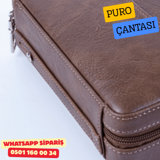 Deri Puro Taşıma Çantası – Kahverengi Seyahat Humidor