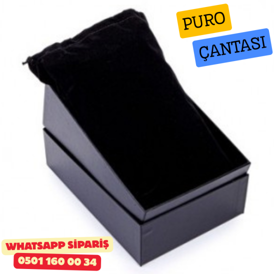 Siyah Dahili Çakmak Deri Puro Taşıma Çantası & Seyahat Humidoru