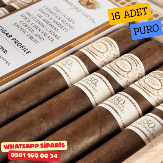 Romeo y Julieta 150th Anniversary Crescendo Churchill 16lı Puro Kutu
