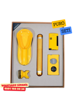 Premium Puro Seti – Sarı (5 Parça) | Şık & Hediye Hazır