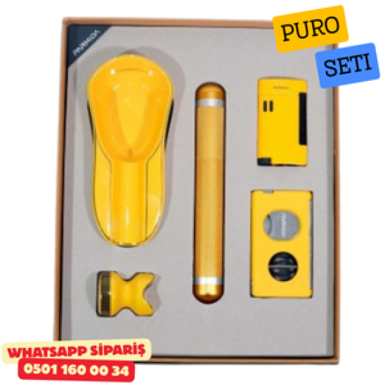 Premium Puro Seti – Sarı (5 Parça) | Şık & Hediye Hazır