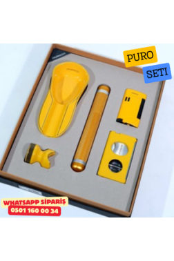 Premium Puro Seti – Sarı (5 Parça) | Şık & Hediye Hazır