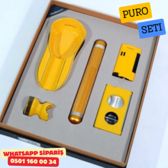 Premium Puro Seti – Sarı (5 Parça) | Şık & Hediye Hazır