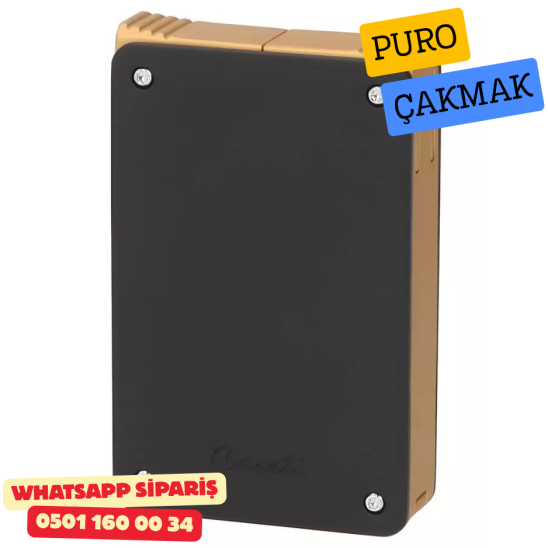 Caseti Duo Siyah / Altın Çift Jet + Soft Alevli Puro Çakmak Caseti Duo Siyah / Altın Çift Jet + Soft Alevli Puro Çakmak