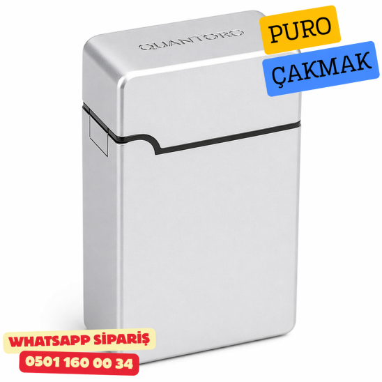 Quantoro Puro Kesici Jet Kapaklı Çakmak – Silver
