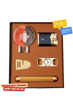 Cohiba Gold Premium Puro Seti – 5 Parça Lüks Aksesuar Kutusu