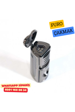 Puro Çakmak – 3 Alevli Jet Torch & Entegre Puro Delici
