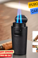 Siyah Deri Kaplamalı Çift Torch Puro Çakmak Siyah Deri Kaplamalı Çift Torch Puro Çakmak