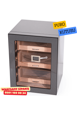 3 Çekmeceli Sedir Humidor Puro Kutusu