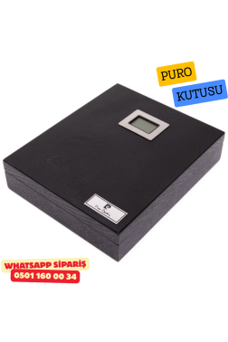 Pierre Cardin Siyah Ahşap Kaplama Humidor