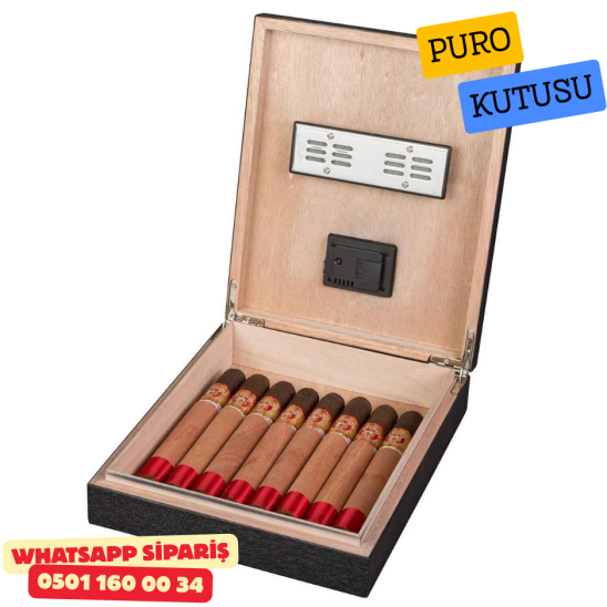 Pierre Cardin Siyah Ahşap Kaplama Humidor