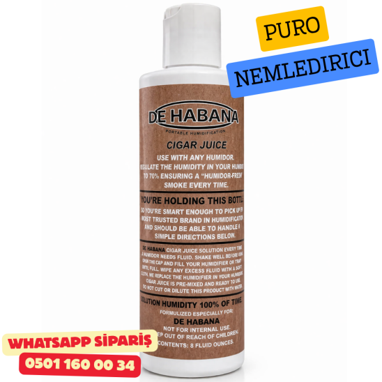 De Habana Cigar Juice Puro Nemlendirici Solüsyon – 8oz