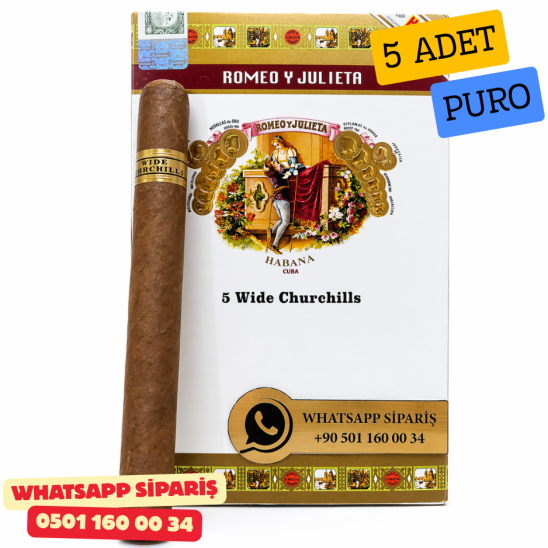 Romeo y Julieta Wide Churchills 5li Puro Paket
