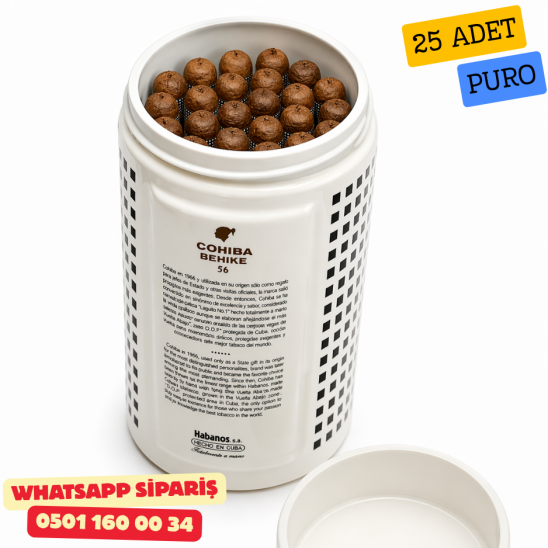 Cohiba Behike BHK 56 - Seramik Kavanoz - 25 Puro Dahil
