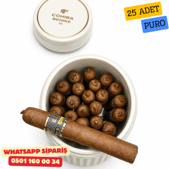 Cohiba Behike BHK 56 - Seramik Kavanoz - 25 Puro Dahil