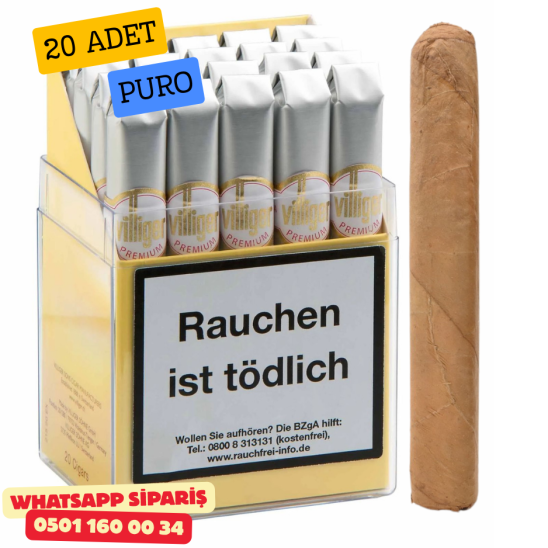 Villiger Premium Sumatra No7 20'li Cam Kutu Puro