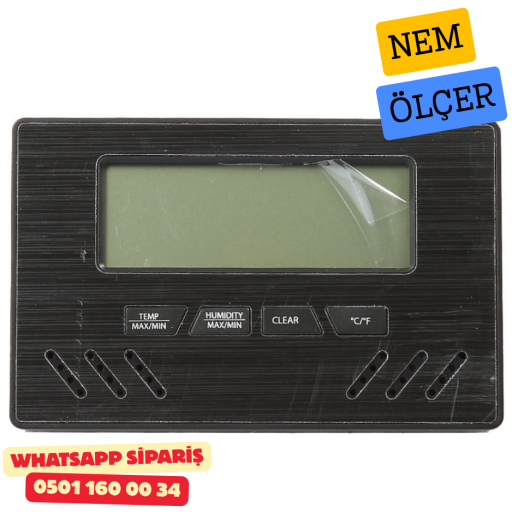 Siyah Dijital Nem Ölçer (Higrometre) – Puro Humidor İçin
