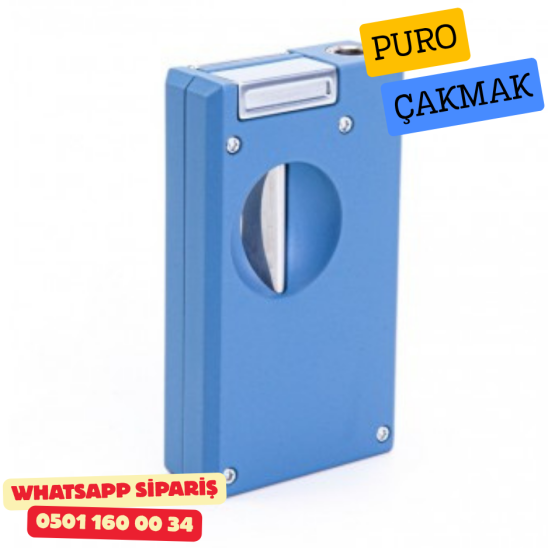 Caseti Tek Torch Pürmüz Dahili V Kesicili Puro Çakmağı