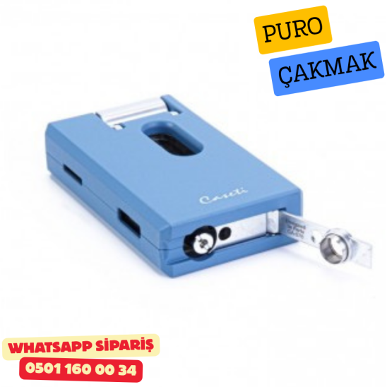 Caseti Tek Torch Pürmüz Dahili V Kesicili Puro Çakmağı