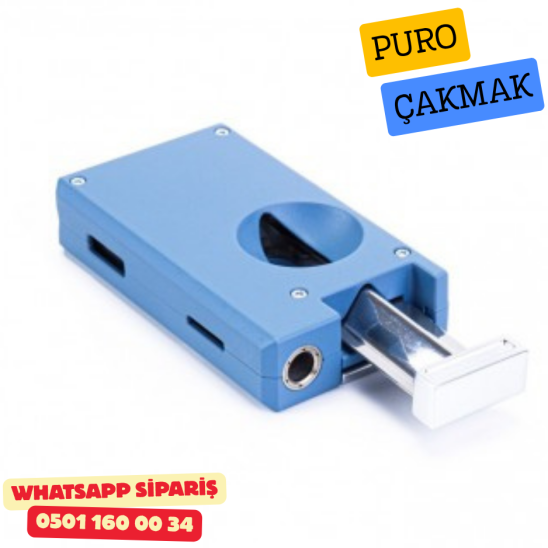Caseti Tek Torch Pürmüz Dahili V Kesicili Puro Çakmağı