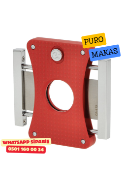 Caseti Çift Taraflı Kesim Puro Kesici (Kırmızı)