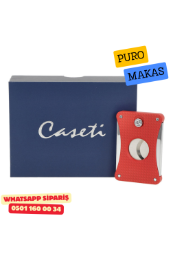 Caseti Çift Taraflı Kesim Puro Kesici (Kırmızı)