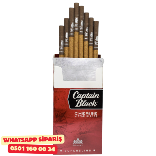 Captain Black Cherıse SüperSlims ( Vişne Kiraz ) Sigara x10 Paket