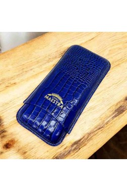 MonteCristo Linea Maestro Deri Puro Kılıfı 3lü Mavi (64Ring) MonteCristo Linea Maestro Deri Puro Kılıfı 3lü Mavi (64Ring)