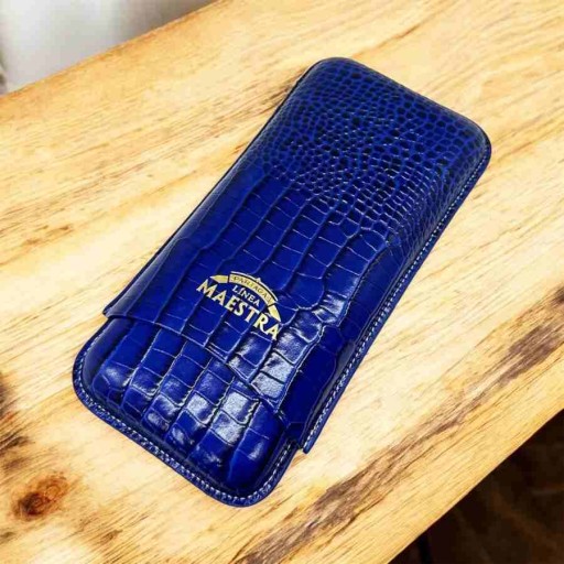 MonteCristo Linea Maestro Deri Puro Kılıfı 3lü Mavi (64Ring)