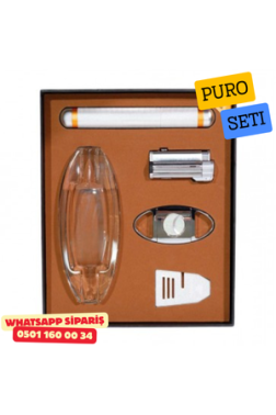 Puro Seti – Şeffaf & Beyaz | Modern ve Şık Puro Aksesuar Seti