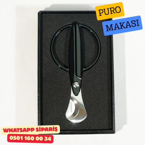 Cohiba Puro Makası (Kesici) – Siyah Metal