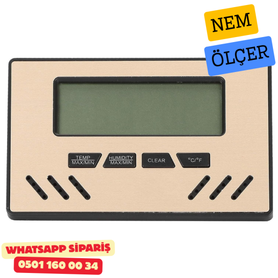 Bakır Dijital Nem Ölçer (Higrometre) – Puro Humidor İçin