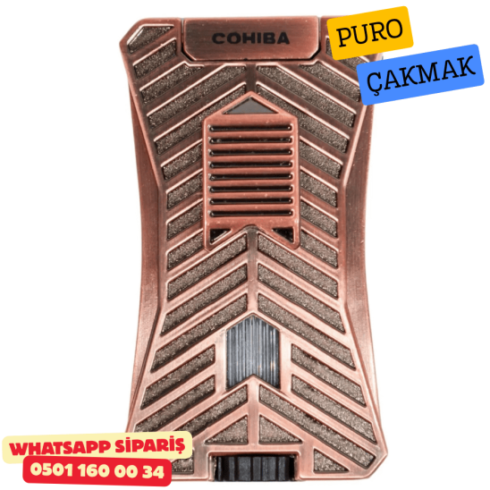 Cohiba Çift Torch Pürmüz Bronz Puro Çakmağı Cohiba Çift Torch Pürmüz Bronz Puro Çakmağı