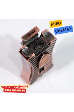 Cohiba Çift Torch Pürmüz Bronz Puro Çakmağı
