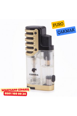 Cohiba 3 Torch Pürmüz Gold-Siyah Puro Çakmağı