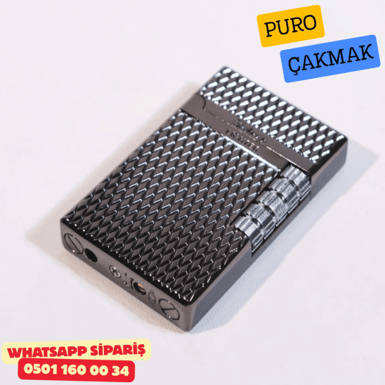 Desing Lighter Siyah Metal Soft Flame Puro Çakmak Desing Lighter Siyah Metal Soft Flame Puro Çakmak