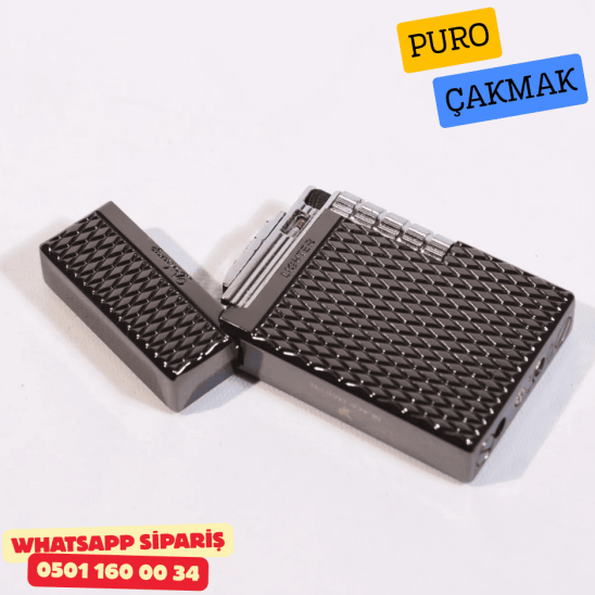 Desing Lighter Siyah Metal Soft Flame Puro Çakmak Desing Lighter Siyah Metal Soft Flame Puro Çakmak
